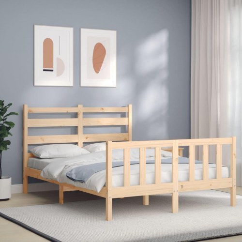 Sengeramme med sengegavl Small Double massivt træ