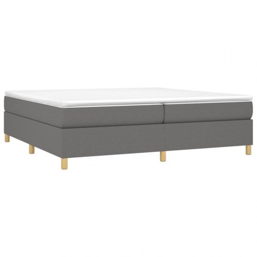 Boxspring sengeramme 200 x 200 cm - stof, mørkegrå