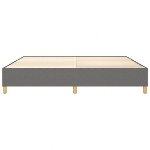 Boxspring sengeramme 200 x 200 cm - stof, mørkegrå