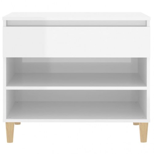 Skoreol 70x36x60 cm konstrueret træ hvid højglans