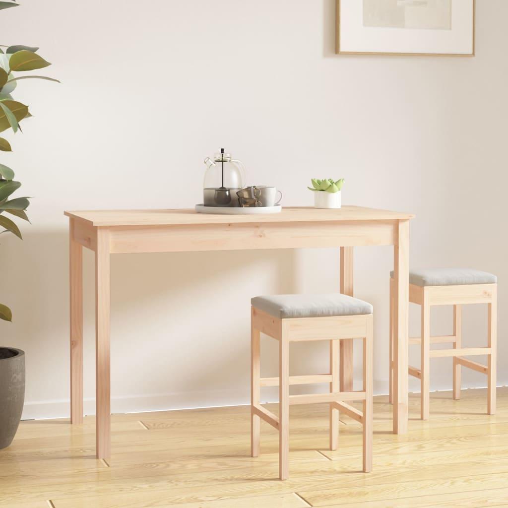 Spisebord 110x55x75 cm massivt fyrretræ