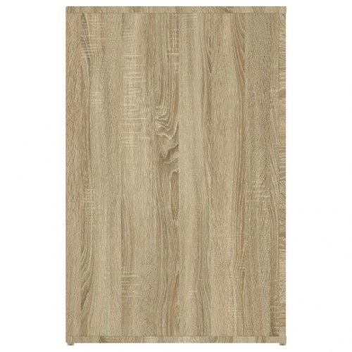 Skrivebord 100×49×75 cm i konstrueret træ - sonoma-eg, med skuffe og skab