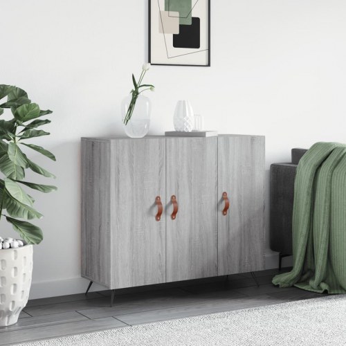 Skænk 90 x 34 x 80 cm i grå sonoma-eg