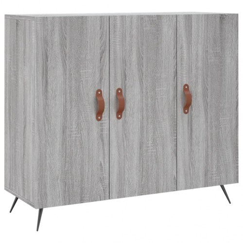Skænk 90 x 34 x 80 cm i grå sonoma-eg