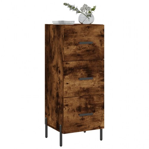 Skænk med 3 skuffer 34,5 x 34 x 90 cm - røget egetræsfarve