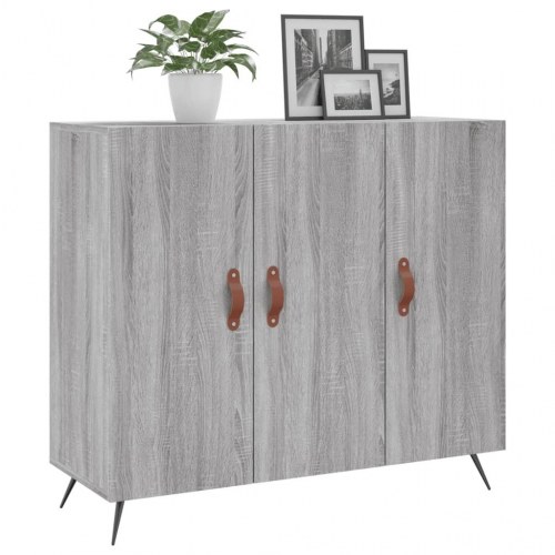 Skænk 90 x 34 x 80 cm i grå sonoma-eg