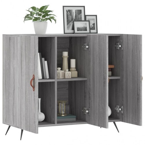 Skænk 90 x 34 x 80 cm i grå sonoma-eg
