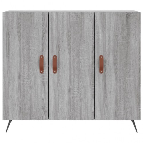 Skænk 90 x 34 x 80 cm i grå sonoma-eg