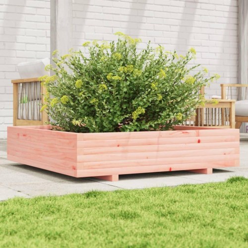Plantekasse 110×110×26,5 cm i massivt douglasgran - firkantet højbedskasse