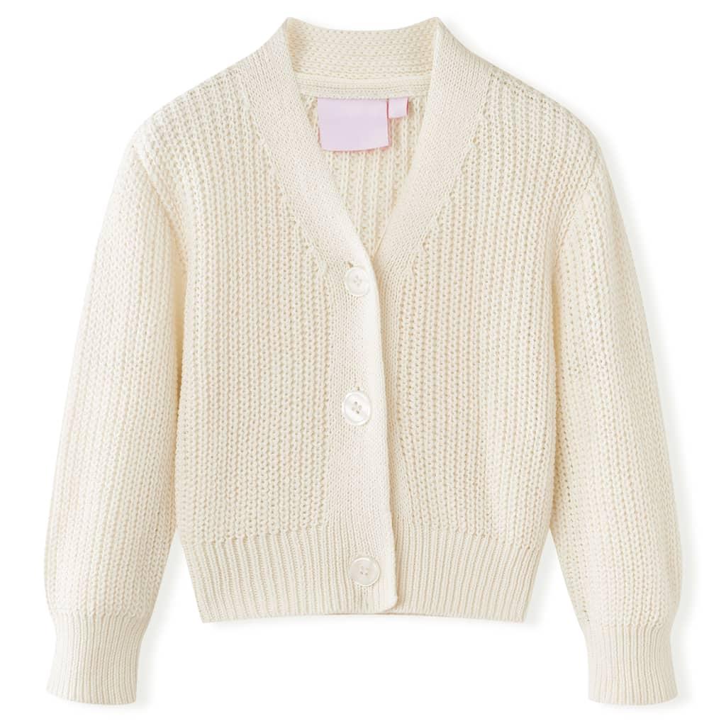 Strikket cardigan til børn str. 116 strik snehid