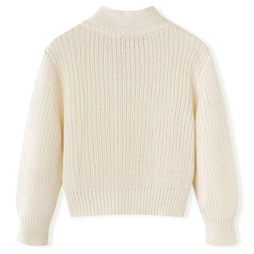 Strikket cardigan til børn str. 116 strik snehid