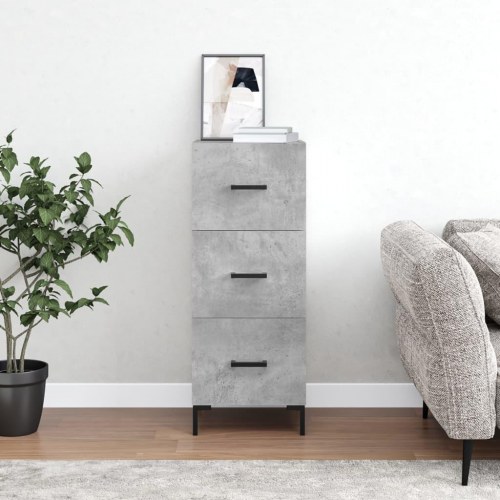 Skænk/kommode 34,5 × 34 × 90 cm i konstrueret træ - betongrå