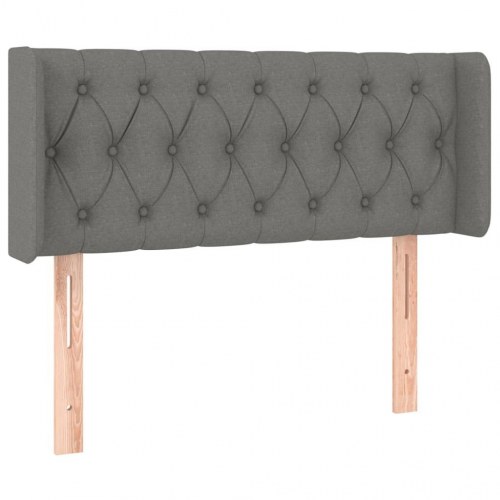 Sengegavl med kanter 103 x 16 x 78/88 cm - mørkegrå