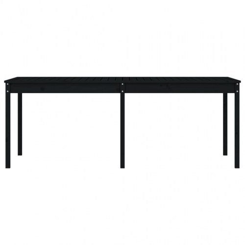 Havebord 203,5x100x76 cm massivt fyrretræ sort
