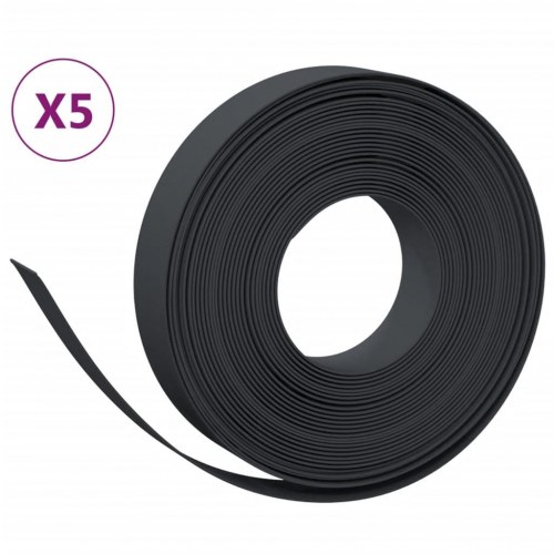 Græskanter 5 stk. 10 m x 10 cm PE - sort
