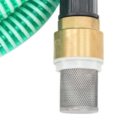 Sugeslange med messingkoblinger 1,1" 5 m PVC grøn