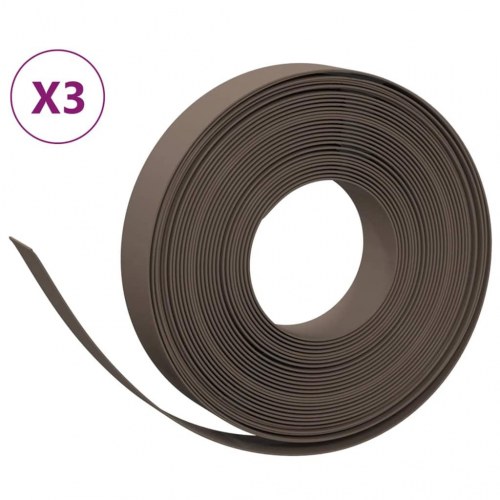 Græskanter 3 stk. 10 m x 10 cm - brun
