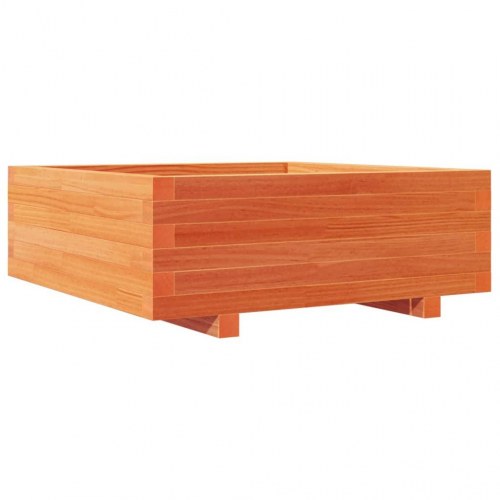 Plantekasse 70 x 70 x 26,5 cm i massivt fyrretræ - gyldenbrun