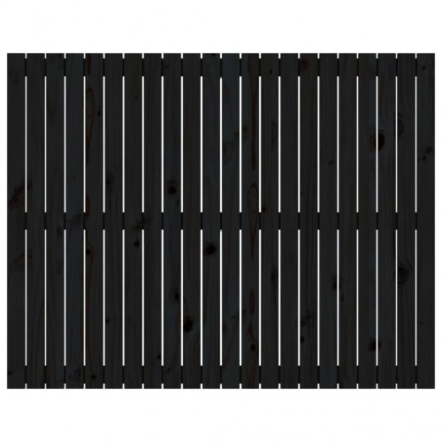 Sengegavl i massivt fyrretræ 140 x 3 x 110 cm - sort