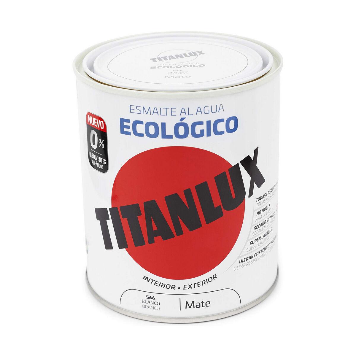 Titanlux fernis/akryllak 750 ml - hvid mat efterbehandling