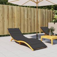 Hynde til liggestol 200x70x3 cm oxfordstof sort