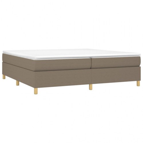 Sengeramme uden madras 200x200 cm stof gråbrun