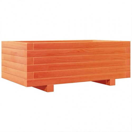 Plantekasse 70 x 40 x 26,5 cm i massivt fyrretræ - gyldenbrun