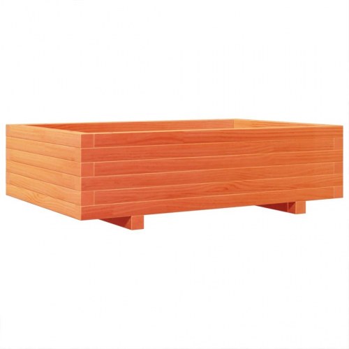 Plantekasse 90 x 60 x 26,5 cm i massivt fyrretræ - gyldenbrun