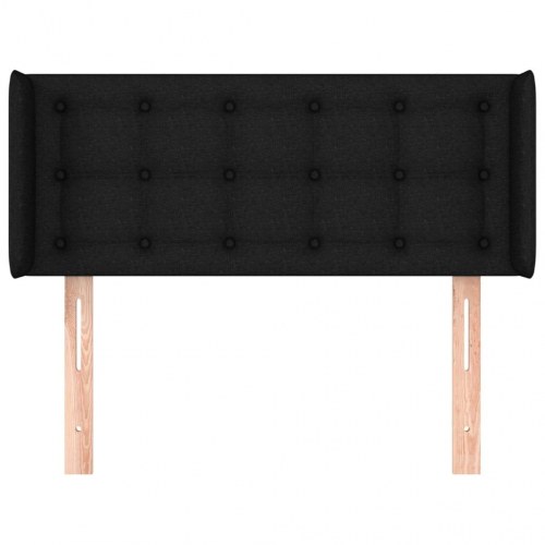 Sengegavl med kanter 103 x 16 x 78/88 cm - sort