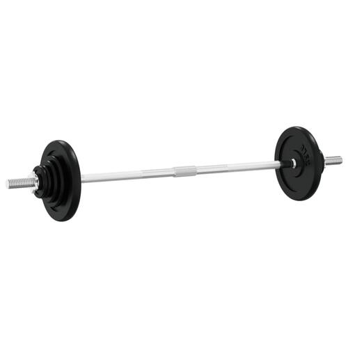Vægtstang med skiver 30 kg støbejern