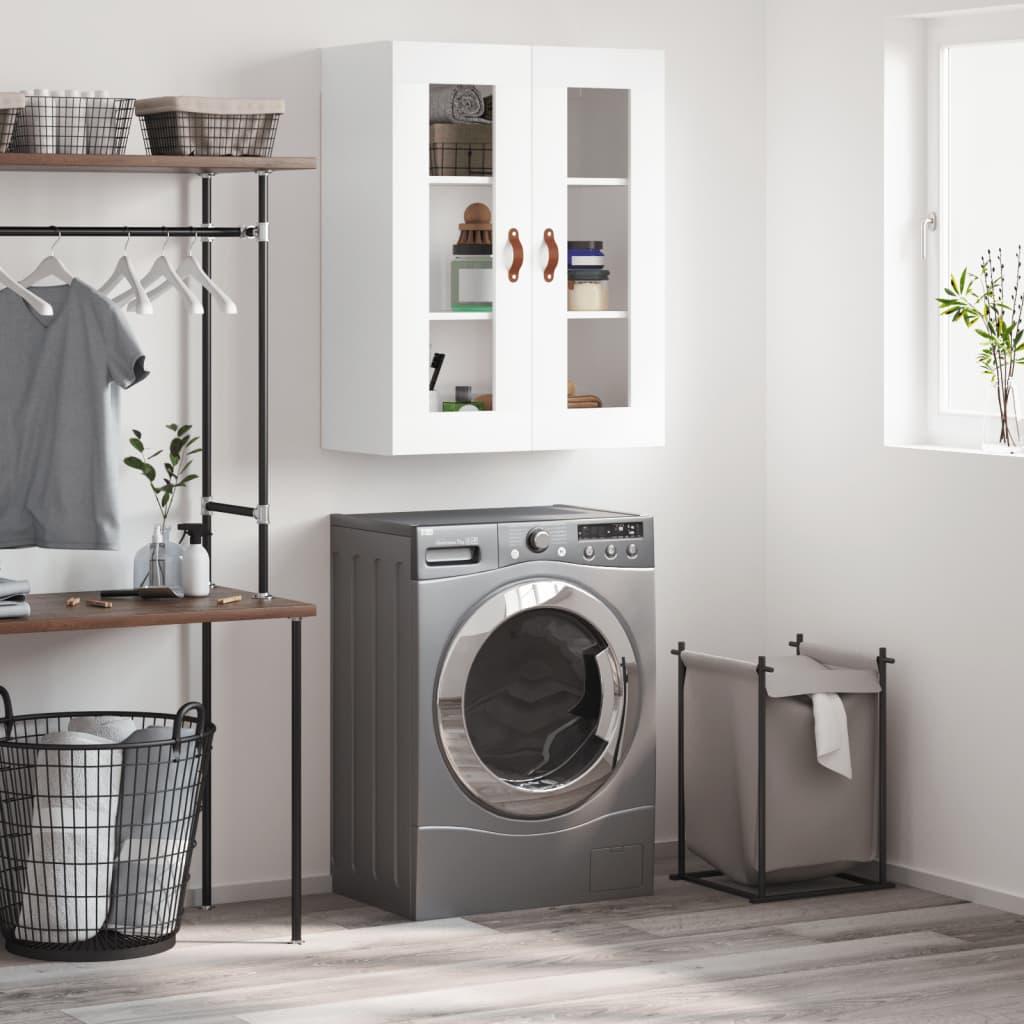 Væghængt skab 69,5x34x90 cm hvid billede