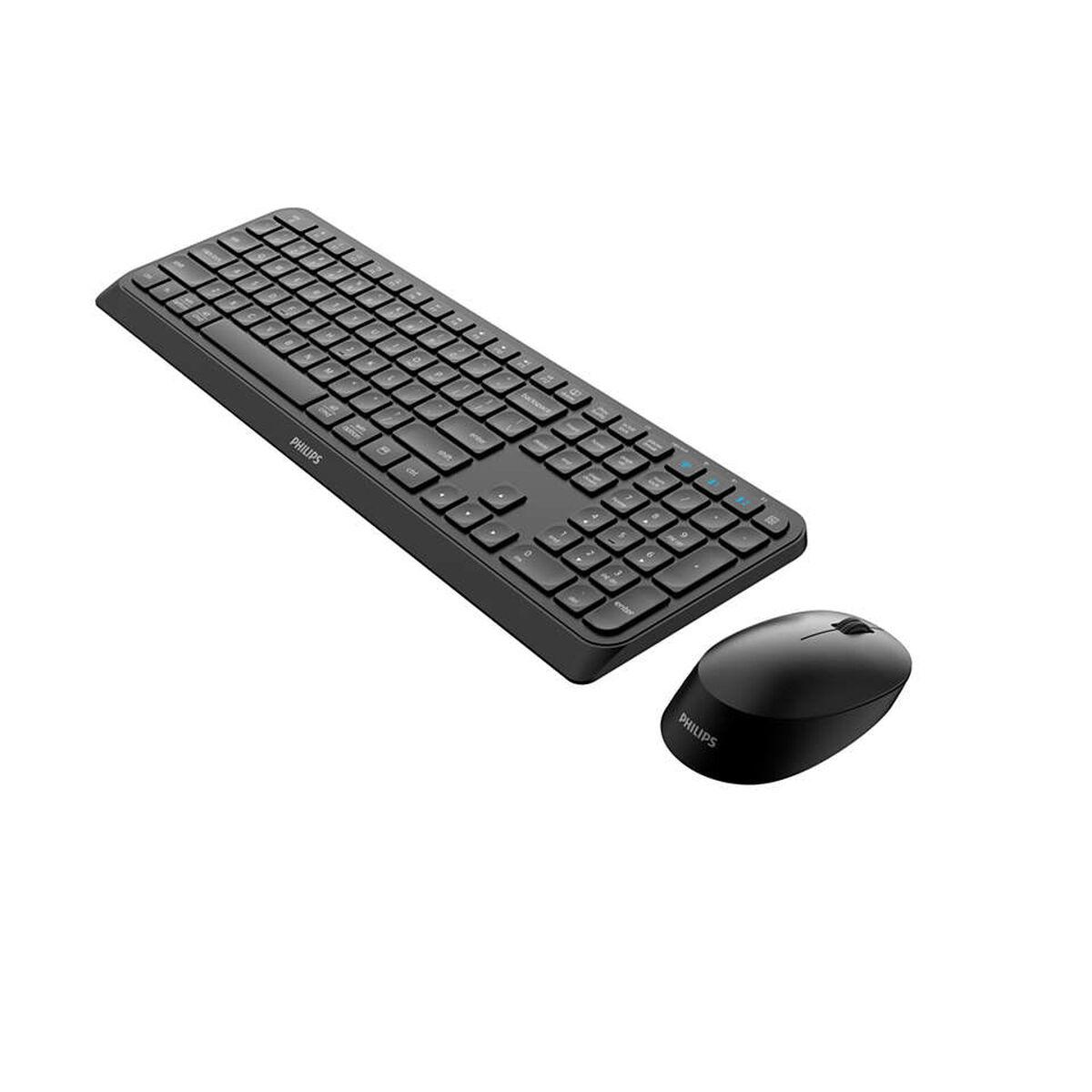 Tastatur Og Mus Philips Spt6407b/16 Sort Qwerty Us