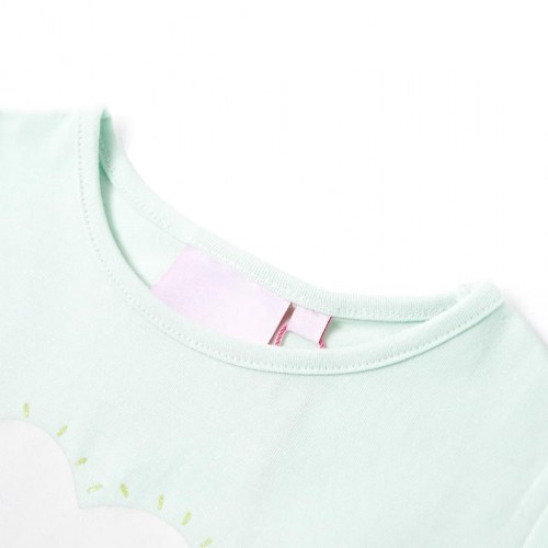 T-shirt til børn str. 140 lys mintgrøn