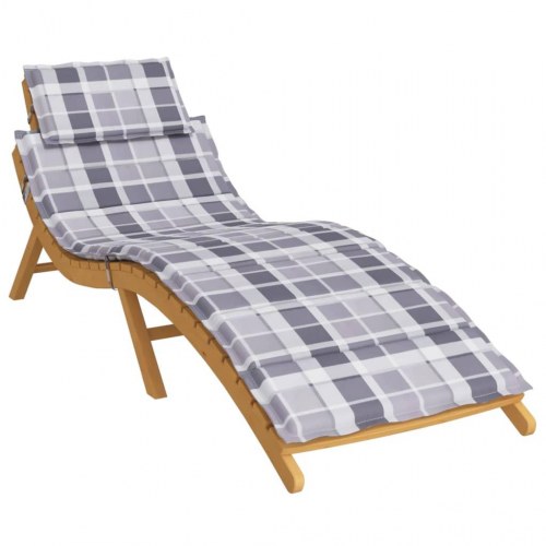Hynde til liggestol 186×58×4 cm i oxfordstof - gråternet
