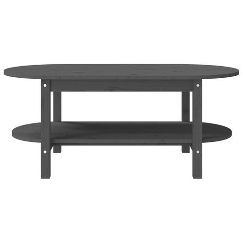 Sofabord 110x55x45 cm massivt fyrretræ grå