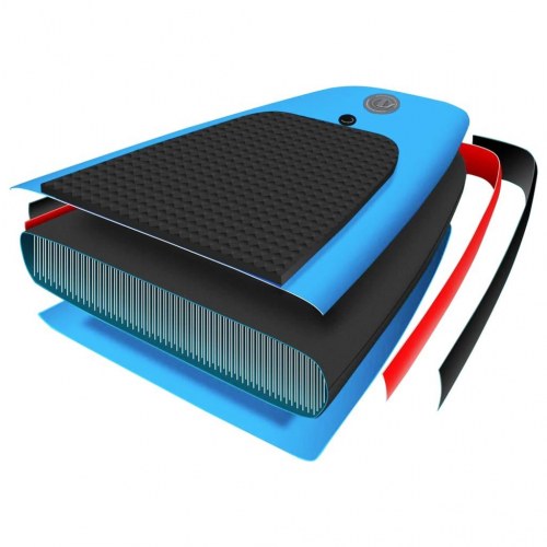 Oppusteligt paddleboardsæt 305 × 76 × 15 cm - blå SUP med tilbehør