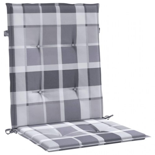 Stolehynde med lav ryg - 4 stk., 100×50×3 cm, oxfordstof, gråternet