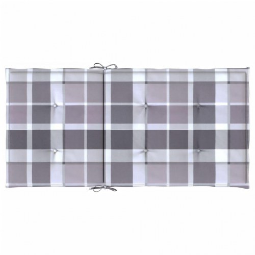 Stolehynde med lav ryg - 4 stk., 100×50×3 cm, oxfordstof, gråternet