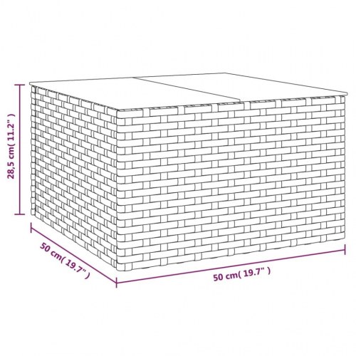 Loungesæt til haven 2 dele med hynder polyrattan sort