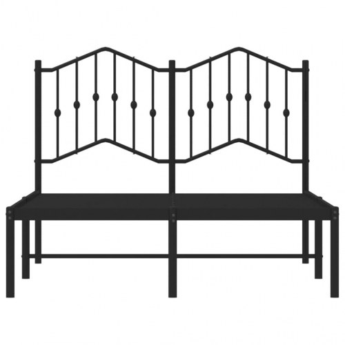 Sengeramme med sengegavl 120x200 cm metal sort
