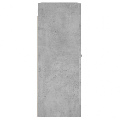 Væghængt skab 69,5x34x90 cm konstrueret træ betongrå