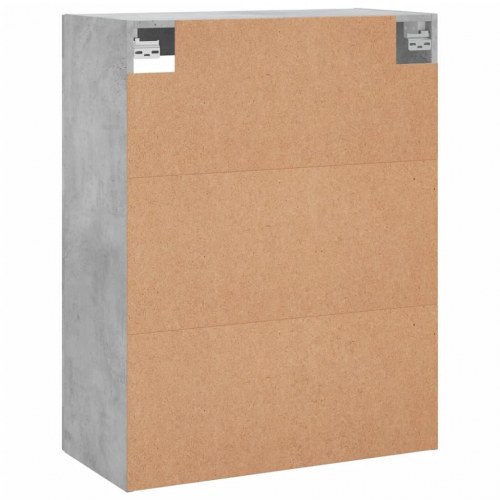 Væghængt skab 69,5x34x90 cm konstrueret træ betongrå