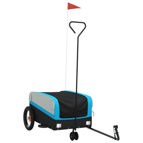 Cykelanhænger 30 kg - jern, sort/blå