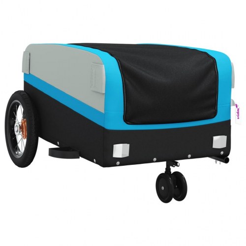 Cykelanhænger 30 kg - jern, sort/blå