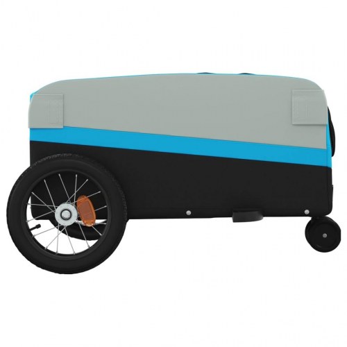 Cykelanhænger 30 kg - jern, sort/blå
