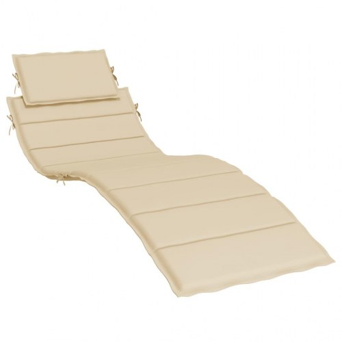 Hynde til liggestol 186×58×4 cm i oxfordstof - beige