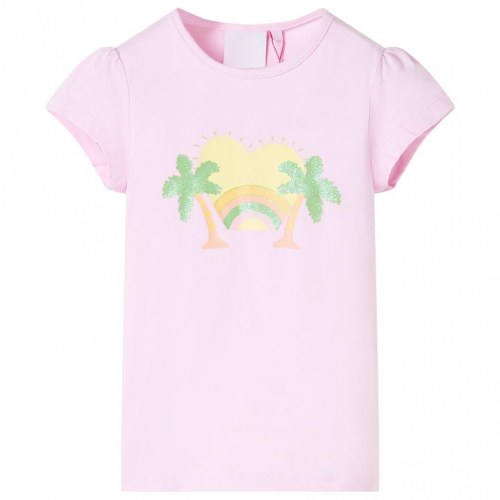 T-shirt til børn str. 104 lyserød
