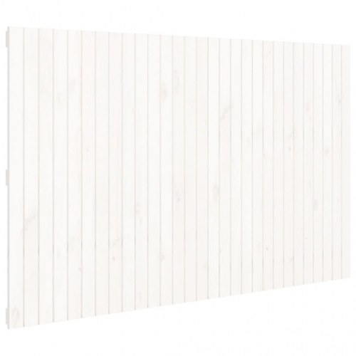 Sengegavl i massivt fyrretræ - 185×3×110 cm, hvid