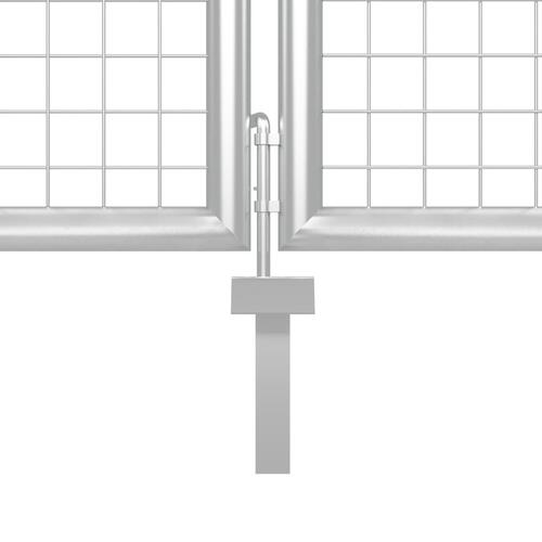 Havelåge 400 x 150 cm stål sølvfarvet