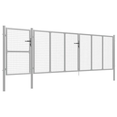 Havelåge 500 x 125 cm stål sølvfarvet